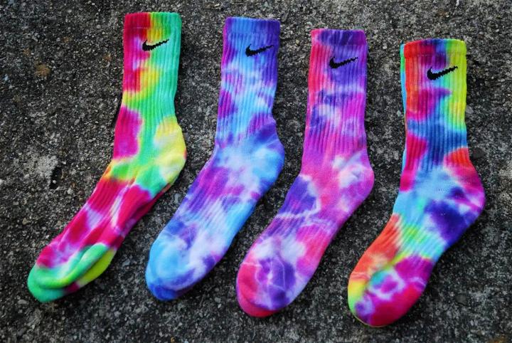 Rainbow Tie Dye Socks