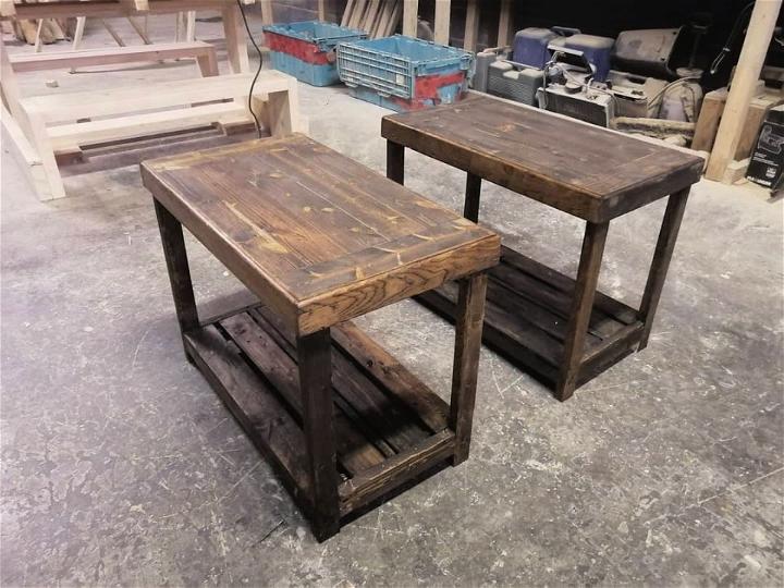 Reclaimed Pallet Side Table