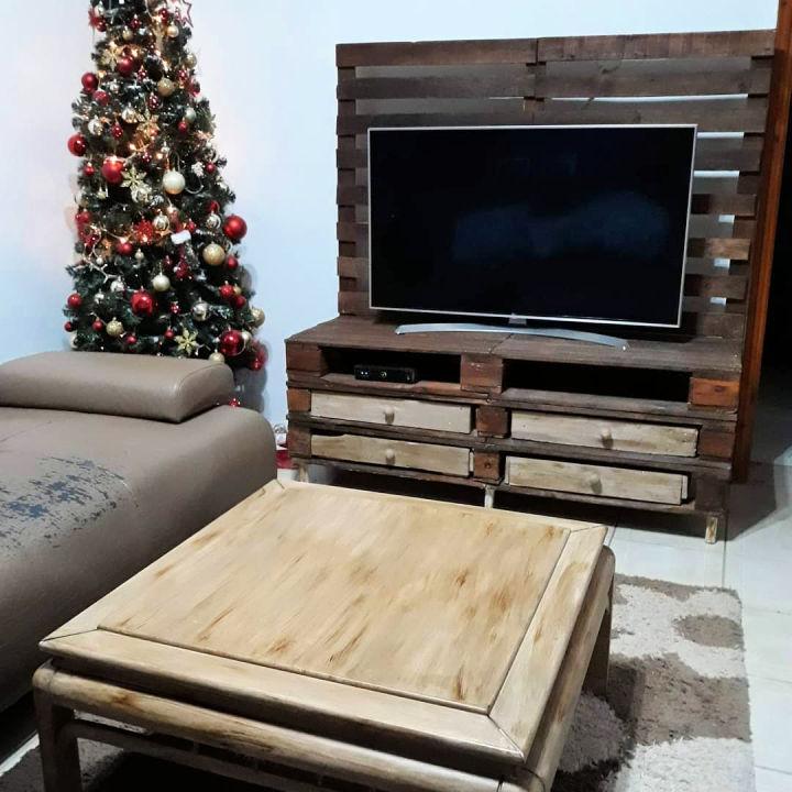 Mueble TV de palets reciclados