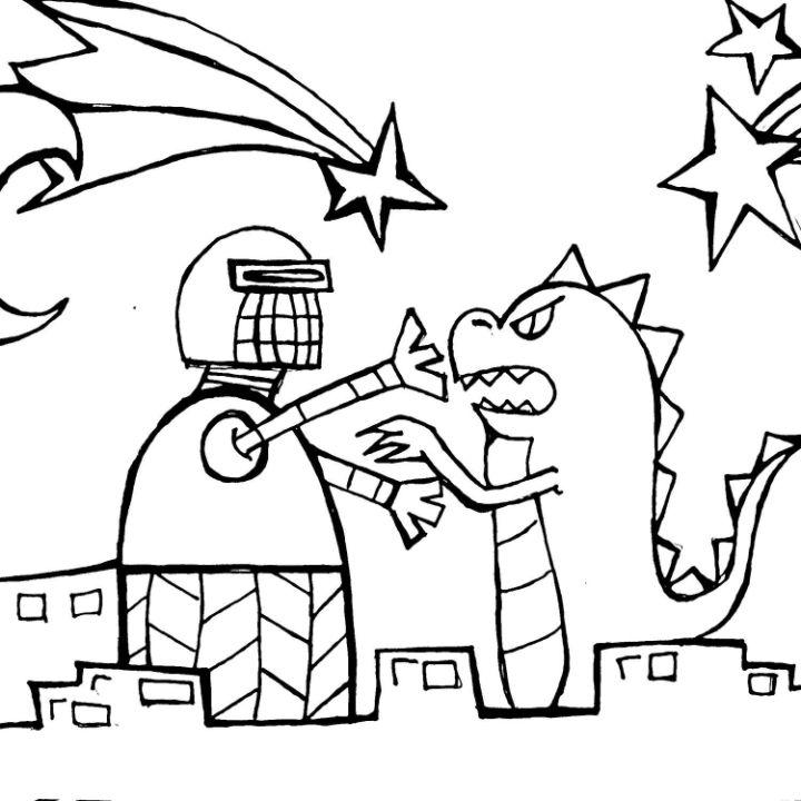 Robot Dinosaur Coloring Pages