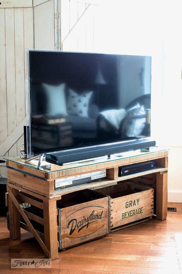 Mueble TV de Pallet Rústico