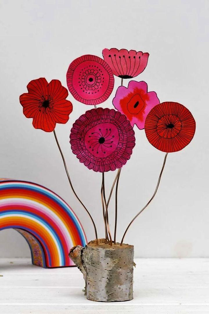 Scandinavian Doodle Flower Decoration