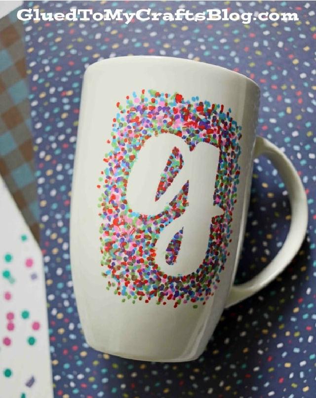 Sharpie Painted Lettered Mug