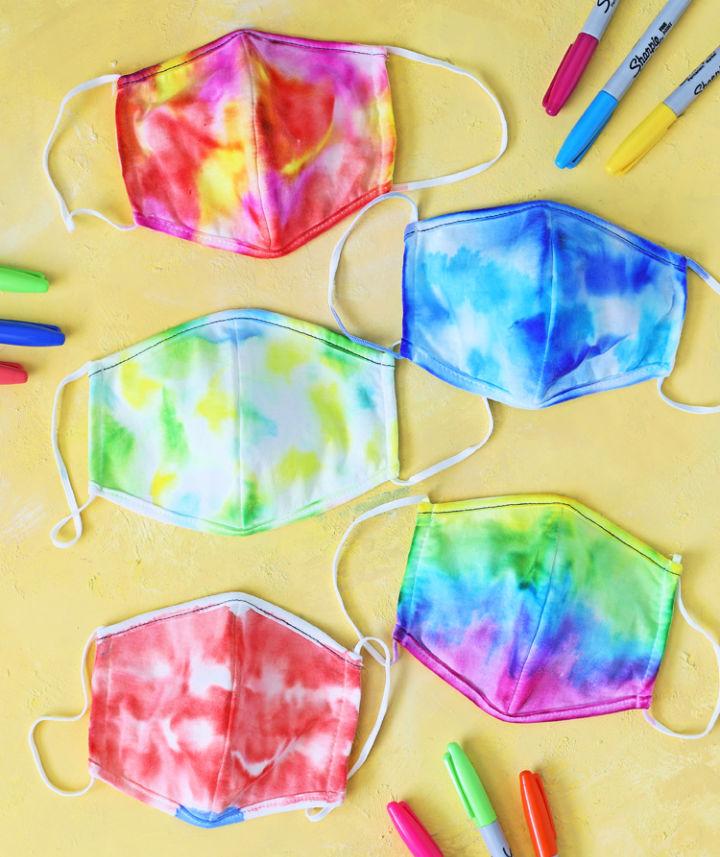 Sharpie Tie Dye Masks