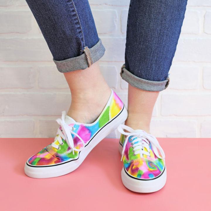 Sharpie Tie Dye Shoes for Womens