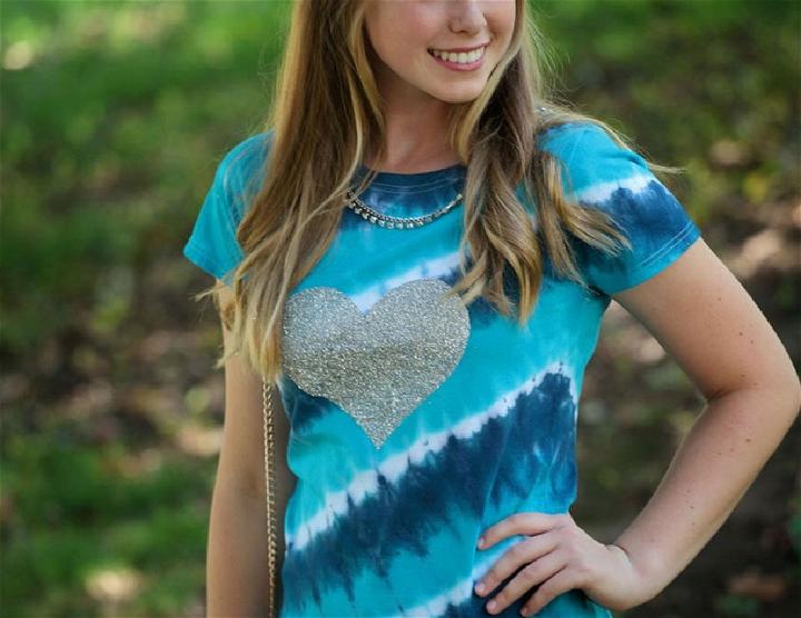 Shimmer Heart Tie Dye Tee