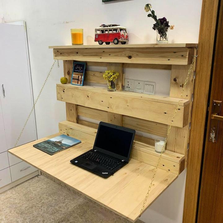 Simple But Functional Pallet Desk