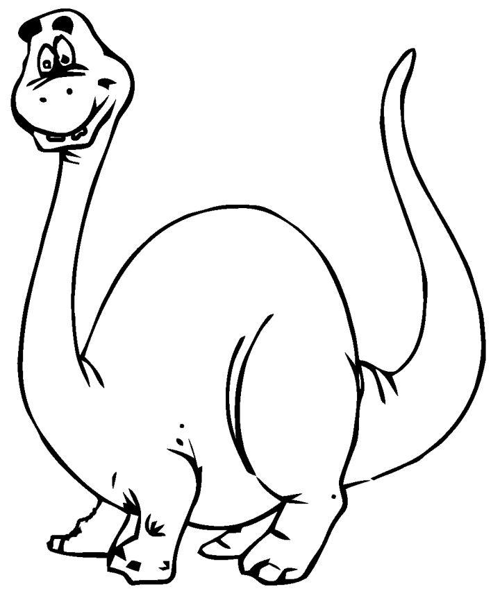 Simple Dinosaur Coloring Pages