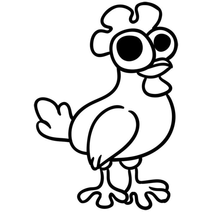 25 Easy Chicken Drawing Ideas - How to Draw a Chicken