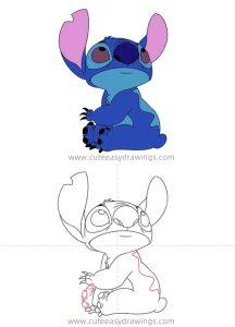 15 Easy Stitch Drawing Ideas - How to Draw Stitch