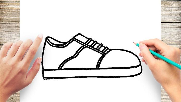 Sketch How to Draw a Shoe