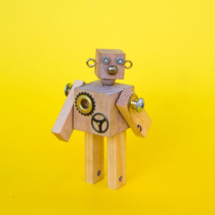 Steampunk Wooden Robots for Kids