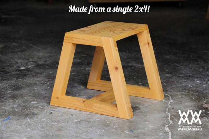 Sturdy Utility Step Stool Made From One 2×4