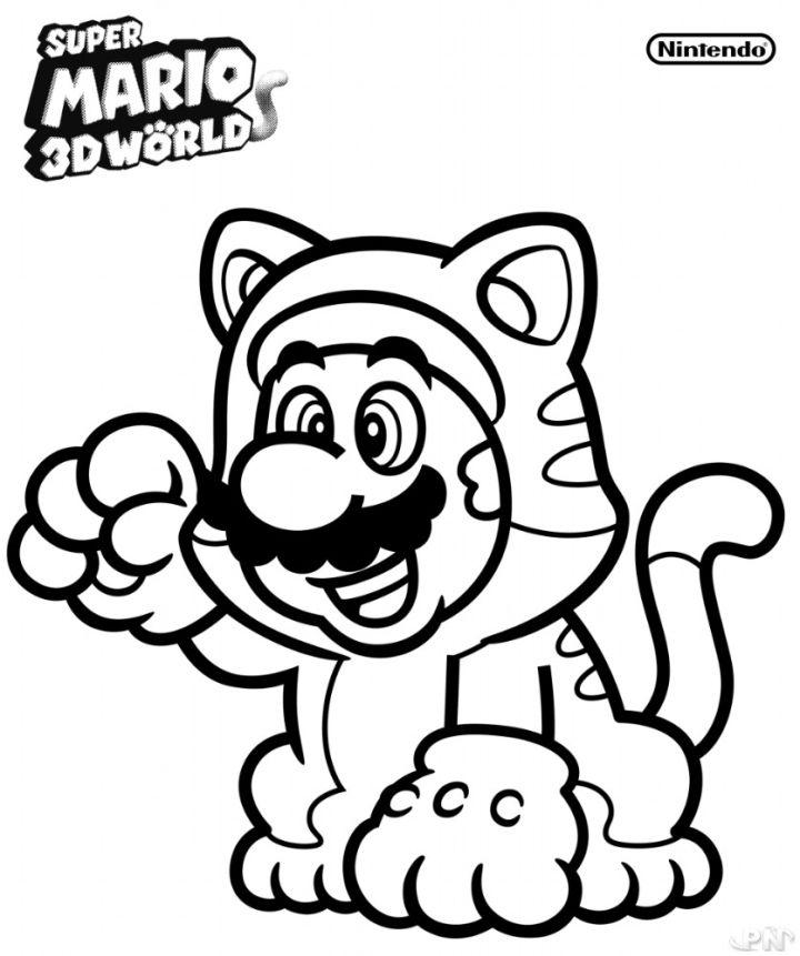 Super Mario 3d World Coloring Pages Printable