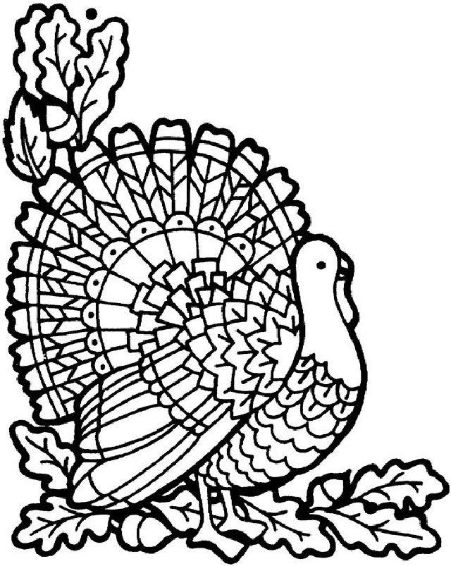 Thanksgiving Turkey November Coloring Pages