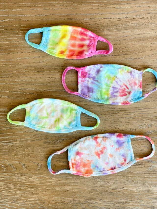 Tie Dye Face Mask Craft for Kids