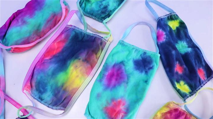 Tie Dye Face Masks Using One Step Kit Easy For Beginners