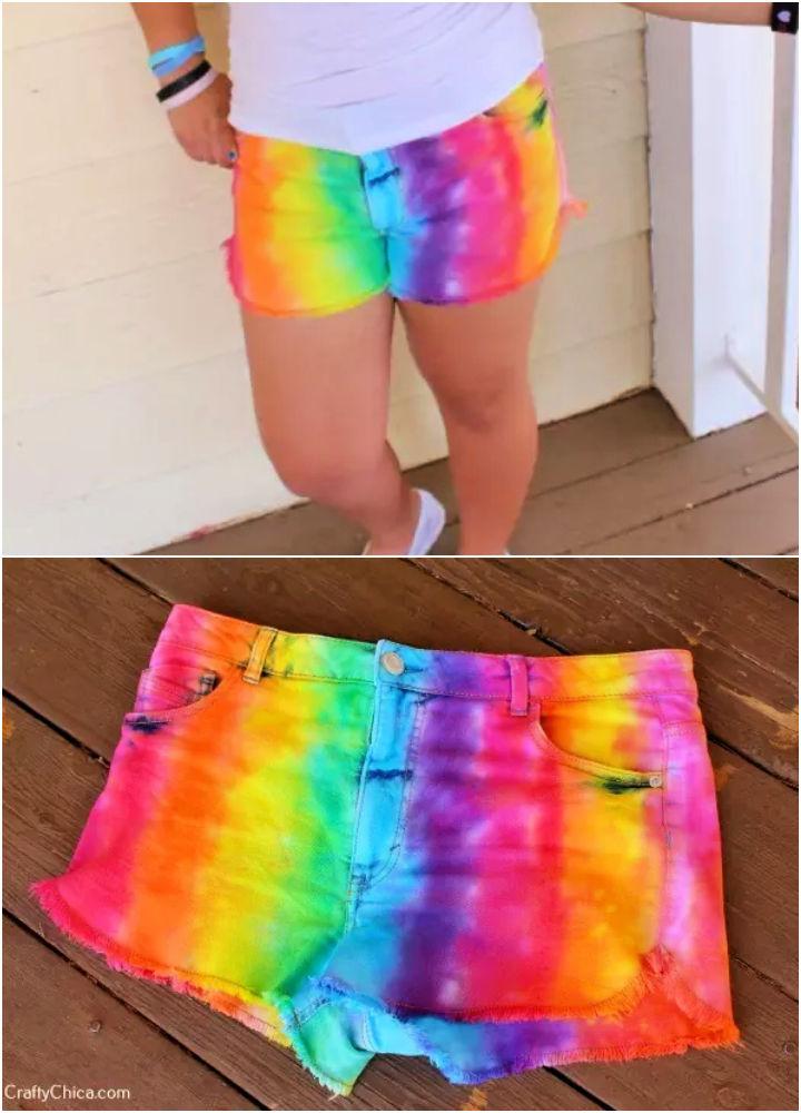 Tie Dye Rainbow Shorts