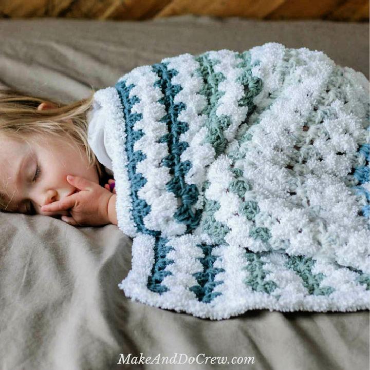 Tributary Crochet Baby Blanket Pattern for Beginner