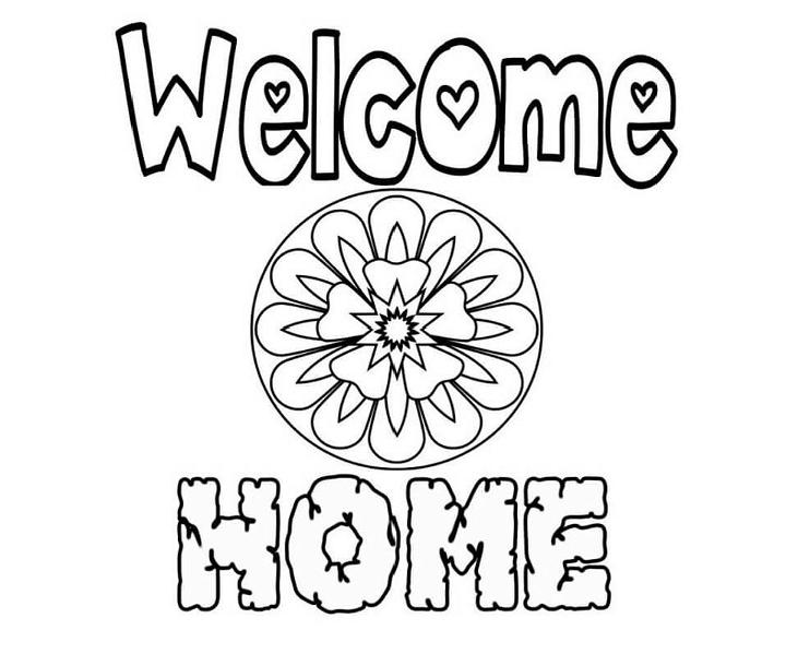 Welcome Home Coloring Pages to Print