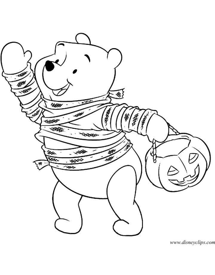 Winnie The Pooh Halloween Coloring Pages
