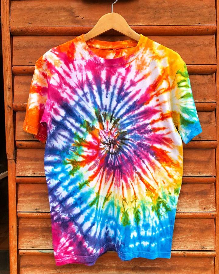 Womens Tie Dye Rainbow Shirt