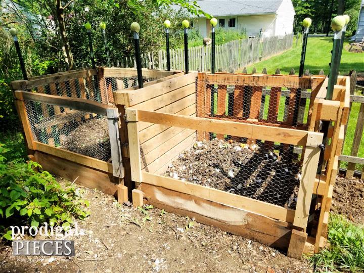 Wood Pallet Compost Bin