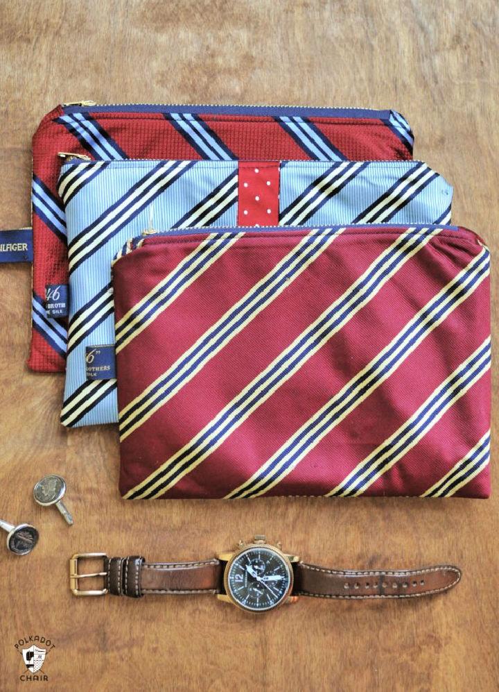 Zip Bag from Old Ties Gift for Brother