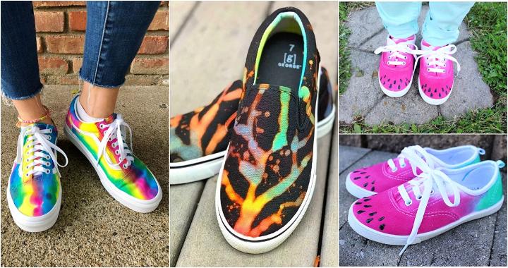 easy tie dye shoes ideas and designs