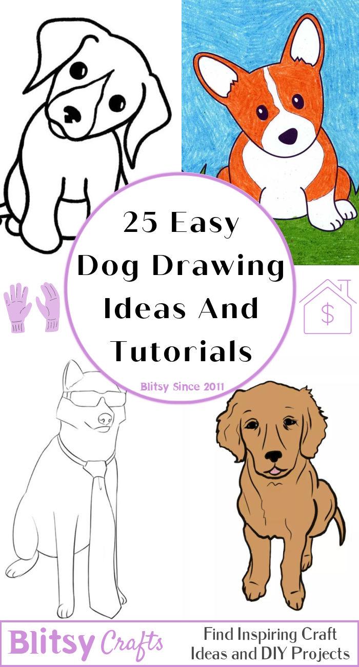 Drawing dog in 10 easy steps funny and interesting