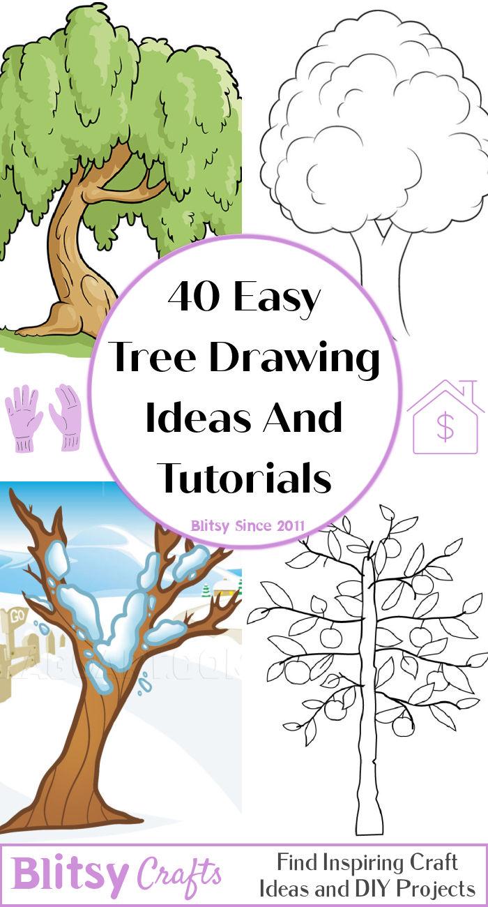 Easy Tree Drawing » How to draw a Tree-saigonsouth.com.vn