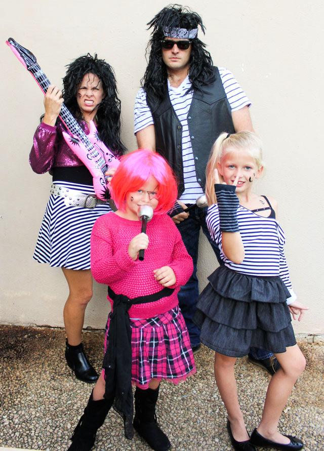 80s Rock Band Family Costume