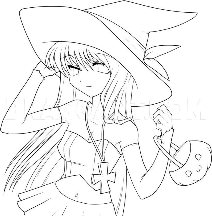 Anime Witch Drawing