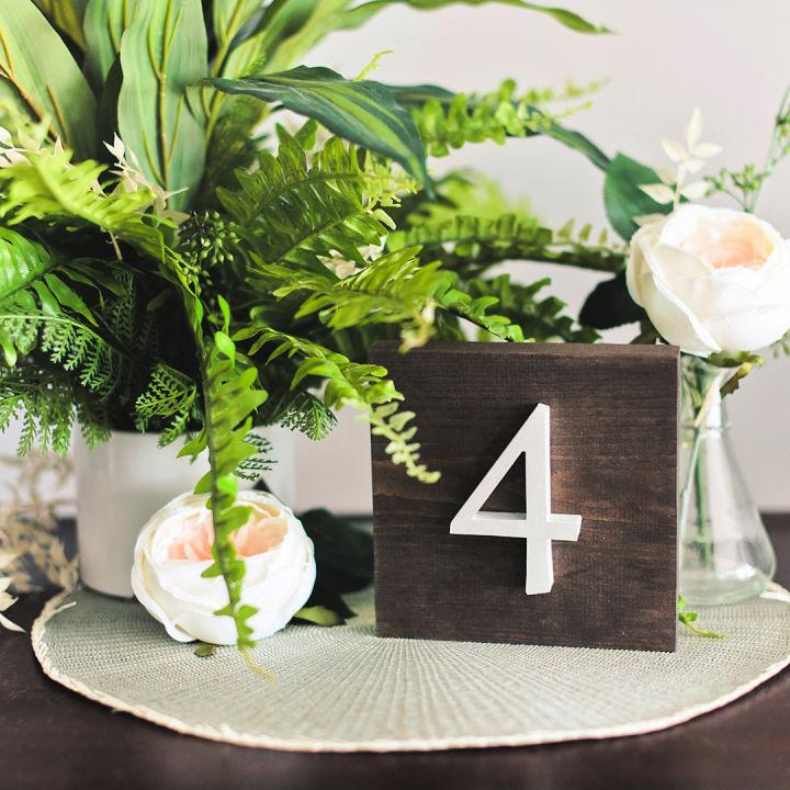 Backyard Wedding Table Numbers