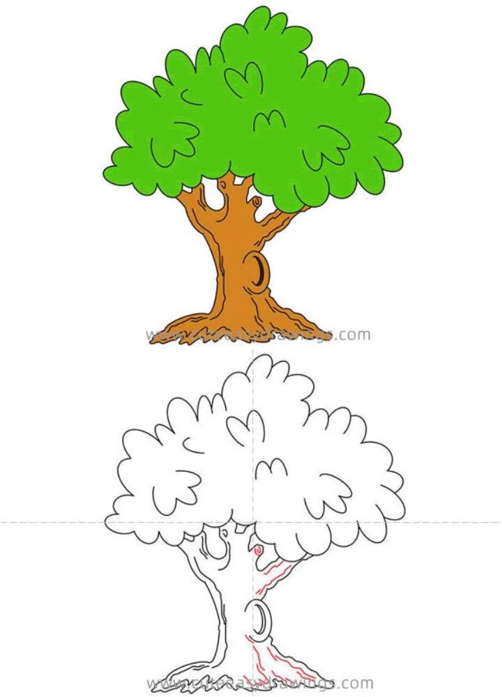 Basic Green Tree Drawing