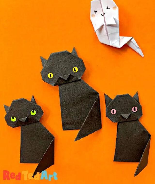 Black Cat Origami for Halloween