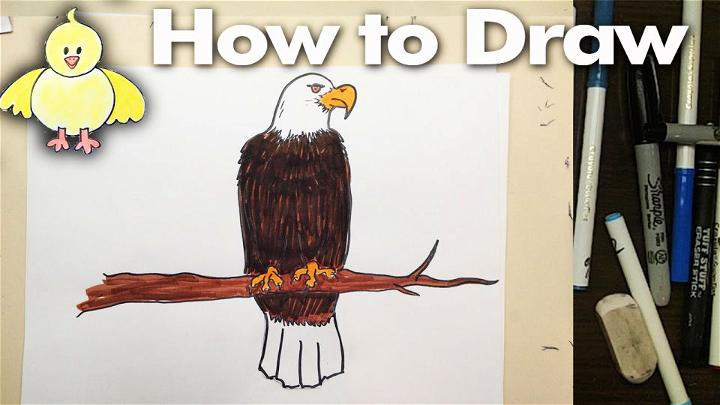 cartoon eagle drawing