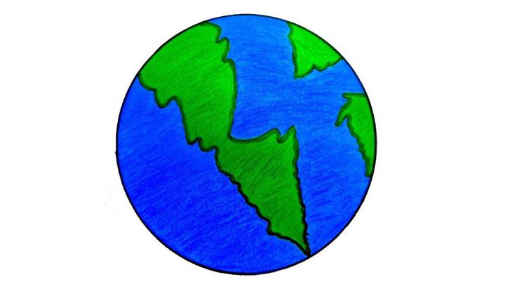 Children's Drawing of Earth