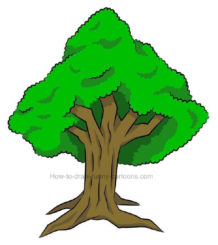 Cool Draw a Tree Clipart Filled with Subtle Shadows