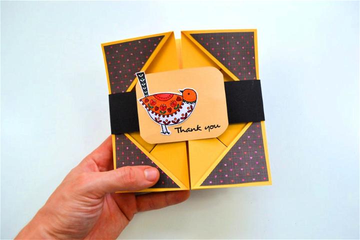 Cute Napkin Fold Card for Thanksgiving