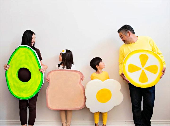 DIY Avocado Toast Costumes For 4