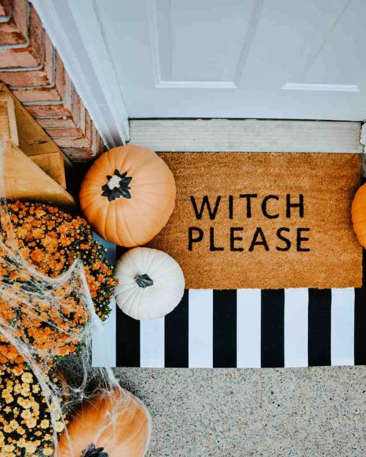 DIY Halloween Door Mat