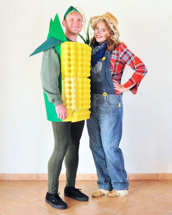 DIY Scarecrow and Corn Couples Costume
