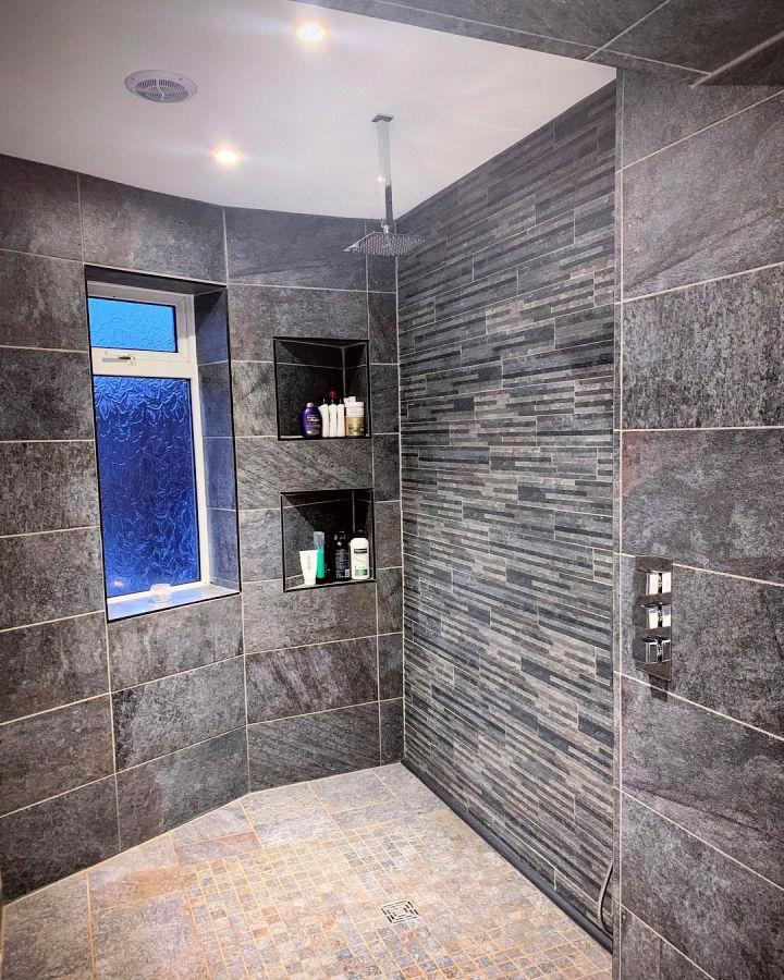 Dark Grey Shower Tile for the Bathroom