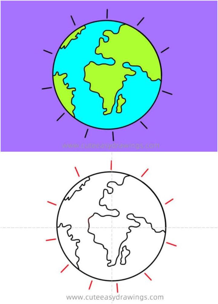 Draw Earth Day Step by Step Instructions