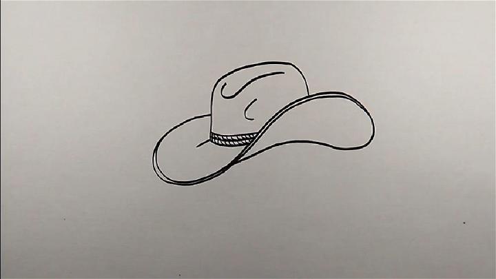 Draw a Cartoon Cowboy Hat