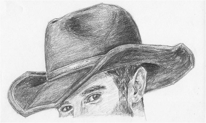 Draw a Cowboy Hat on a Cowboy