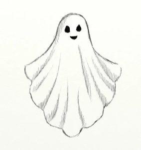 20 Cute Ghost Drawing Ideas - How To Draw A Ghost - Blitsy