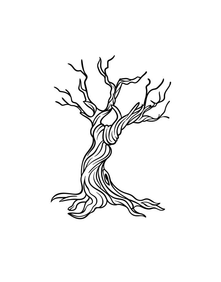 simple tree drawings step by step