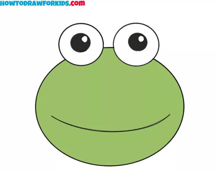 Draw a Frog Face for Kindergarten